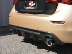 aFe 14-15 Infiniti Q50 (V37) V6 3.7L Takeda 2-1/2in SS Cat-Back Exhaust System w/ Carbon Fiber Tips - Image 3