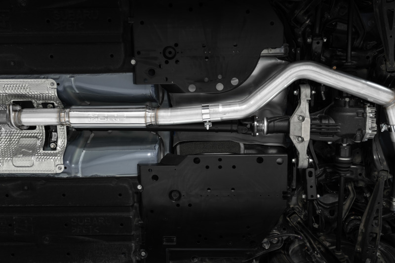 MBRP 2022+ Subaru WRX 3in Cat-Back Dual Split Rear Quad Carbon Fiber Tips Race Profile Exhaust - Image 2