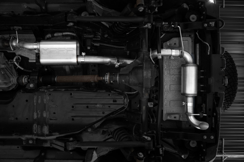 MBRP 2021-2023 Ford Bronco 2.3L/2.7L Stainless Steel 3in Cat-Back, Single High Clearance Rear Exit - Image 4
