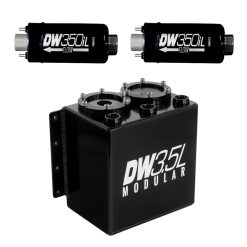Alternative view of DeatschWerks 3.5L Modular Surge Tank (Incl. 2 DW350iL In-Line Fuel Pump)