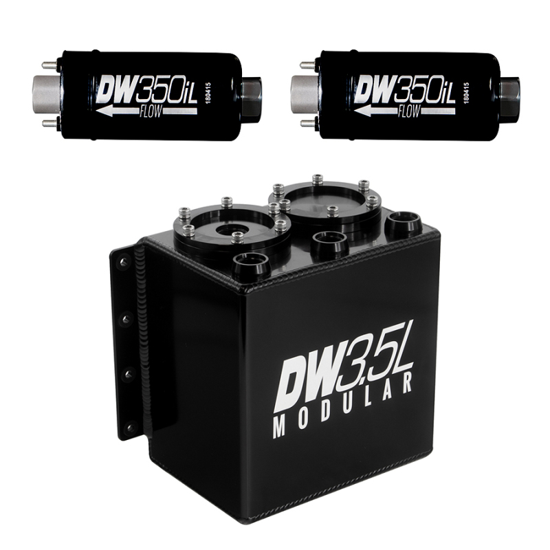 DeatschWerks 3.5L Modular Surge Tank (Incl. 2 DW350iL In-Line Fuel Pump) - Image 2