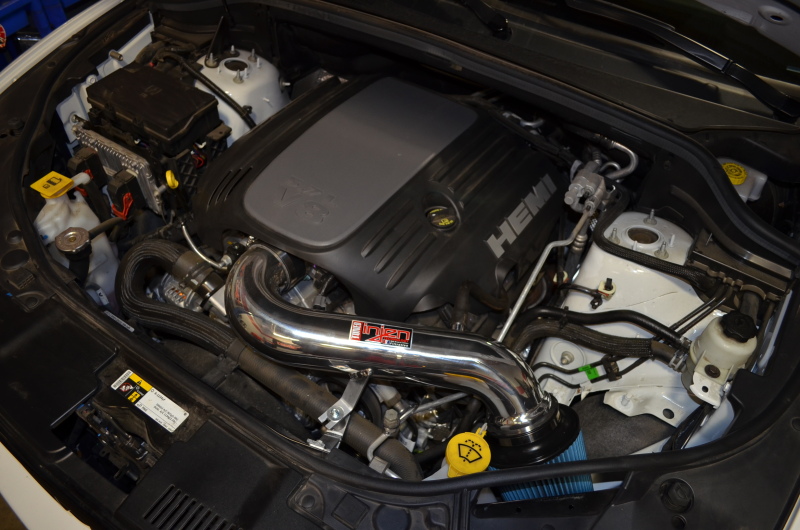 Injen 11-17 Dodge Durango R/T 5.7L V8 Wrinkle Black Power-Flow Air Intake System - Image 4