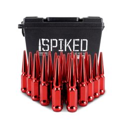 Mishimoto Mishimoto Steel Spiked Lug Nuts M14 x 1.5 24pc Set Red - Image 4