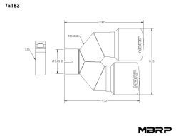 MBRP 3in ID / Dual 4in OD Out Staggered L 9.37in / R 9.87in Single Wall T304 SS Univ Exhaust Tip - Image 4