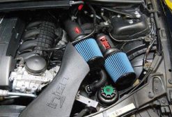 Alternative view of Injen 07-09 335i E92 / 08-09 135i E82 3.0L L6 Twin intake Wrinkle Black Short Ram Intake