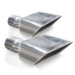 Alternative view of Stainless Works Hot Rod Box Exhaust Tips 2.5in Inlet