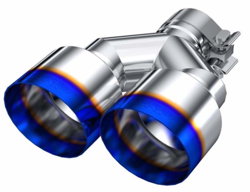 MBRP Burnt End Tip 2.5 ID Dual 4 OD Out 9.55 length Single wall 304 Stainless Steel Pass Side - Image 2