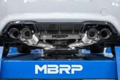MBRP 18-22 BMW M2 Competition 3.0L T304 SS 3in Resonator-Back Exhaust Quad Rear w/ Carbon Fiber Tips - Image 5