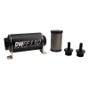 DeatschWerks Stainless Steel 5/16in 100 Micron Universal Inline Fuel Filter Housing Kit (110mm)