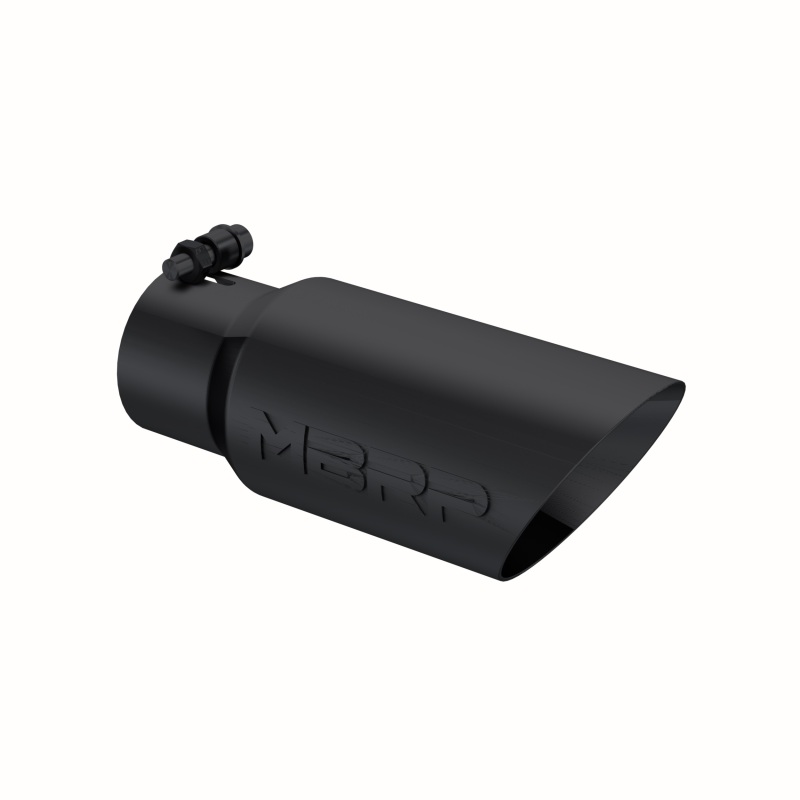 MBRP Universal Tip 4in OD 3in Inlet 10in Length Dual Wall Angled End Black - Image 4