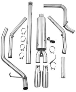 MBRP 14 Chevy/GMC 1500 Silverado/Sierra 4.3L V6/5.3L V8 Dual Split Rear T409 3in Cat Back Exhaust - Image 4