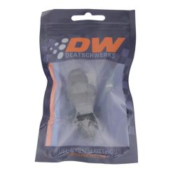 Alternative view of DeatschWerks 8AN Male Flare to 8AN Male Flare Bulkhead Adapter (Incl Nut) - Anodized Matte Black