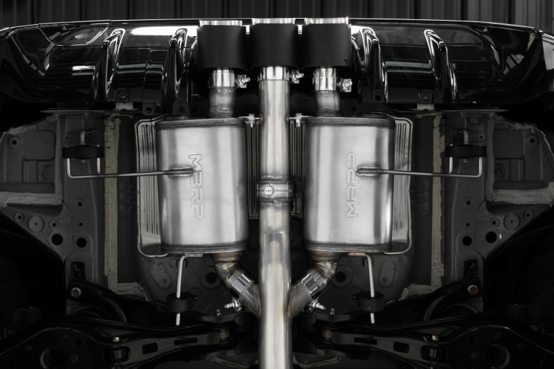 MBRP 23-24 Honda Civic Type R 2.0L T304 SS 3in Cat-Back Exhaust Triple Center Outlet w/ Carbon Tips - Image 3