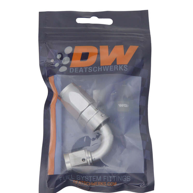 DeatschWerks 6AN Female Swivel 120-Degree Hose End CPE - Anodized DW Titanium - Image 2