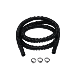 Deatschwerks Convoluted Tubing 1000mm Length x 8mm ID Side 1 x 8mm ID Side 2 - Black