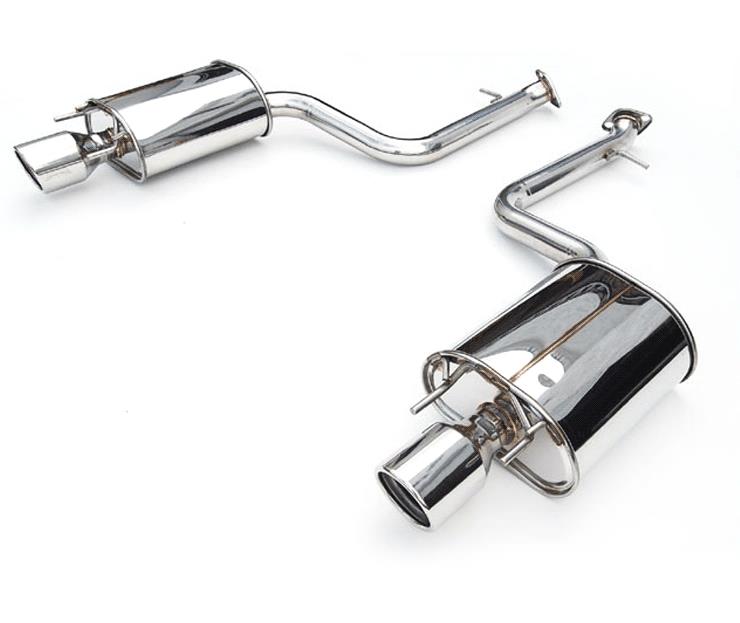 Invidia 15+ Subaru WRX/STI 4Dr Q300 Twin Outlet Rolled Titanium Burnt Quad Tip Cat-Back Exhaust - Image 5