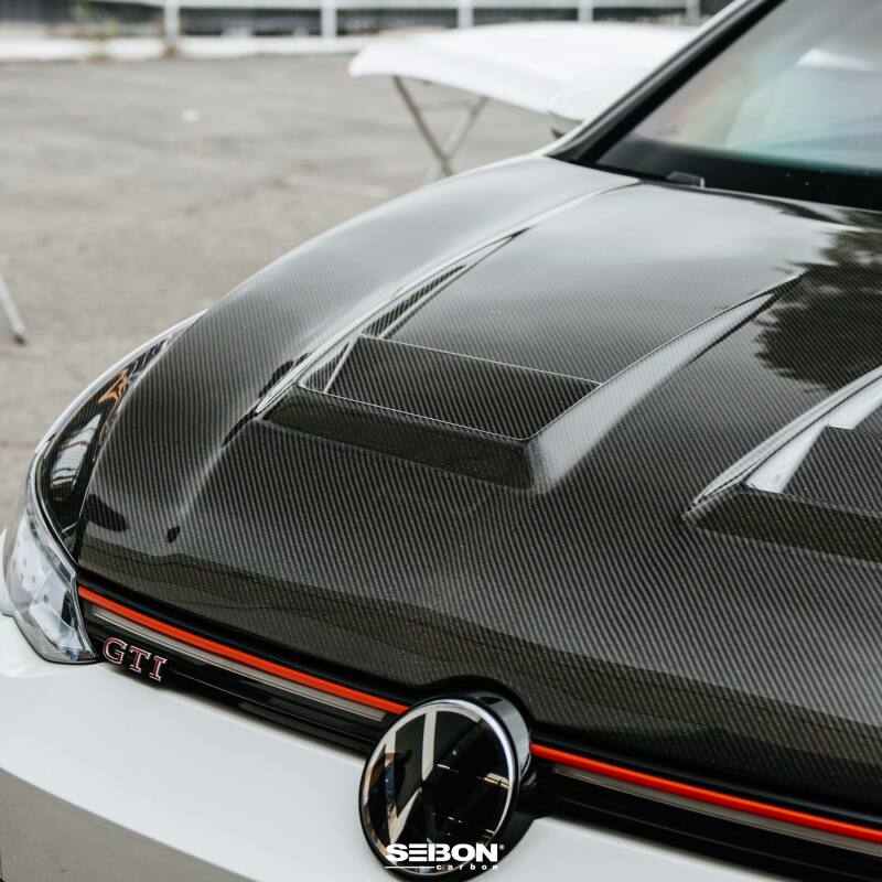 Seibon 2022-2023 Volkswagen Golf GTI/R DV-Style Carbon Fiber Hood - Image 11