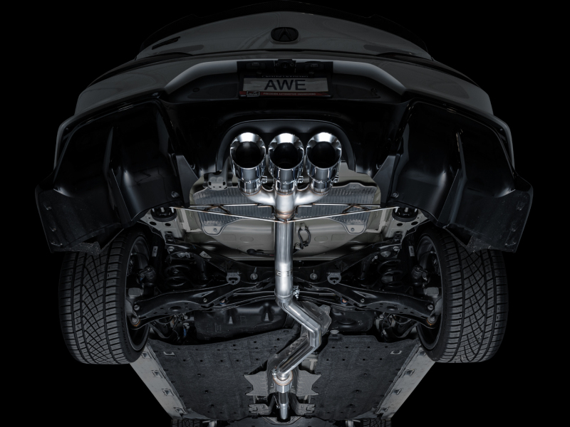 AWE Tuning 2024 Acura Integra Type S DE5 FWD Track Edition Exhaust w/ Triple Chrome Silver Tips - Image 13