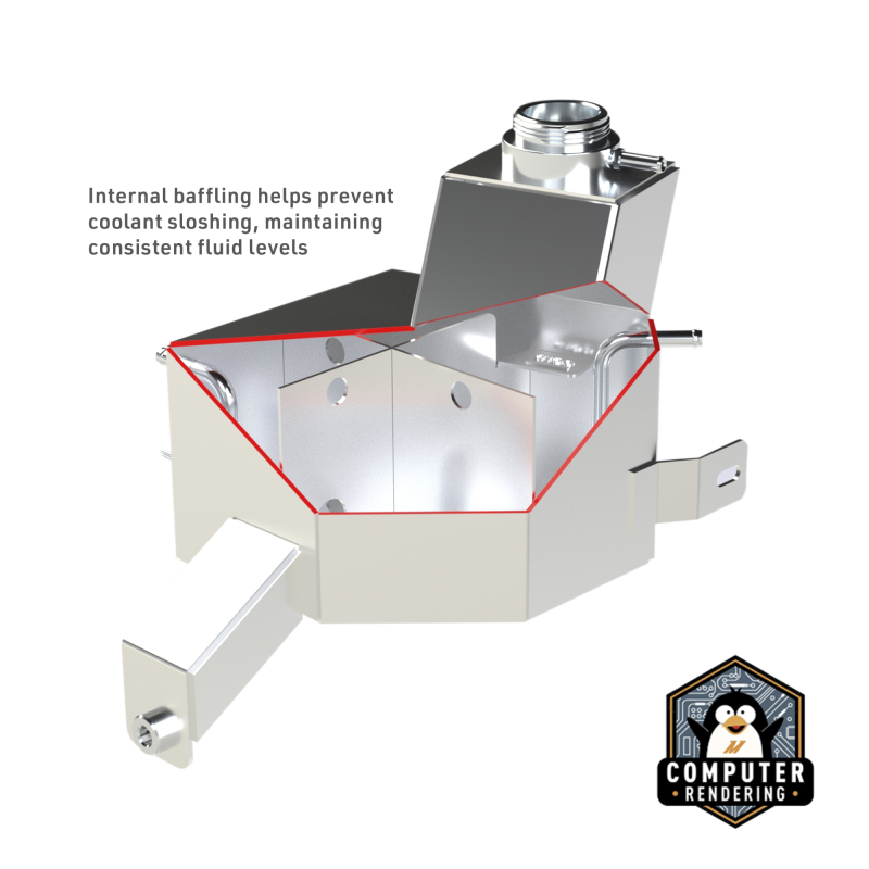 Mishimoto 13-2018 Ram 6.7L Cummins Aluminum Degas Tank - Natural - Image 5