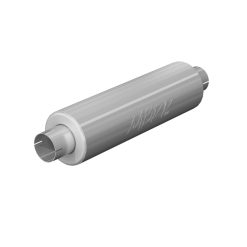 Alternative view of MBRP Universal muffler 3in Inlet/Outlet 26in Length T409 SS *Mild Tone* (NO DROPSHIP)