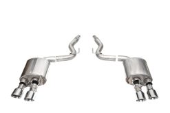 Corsa 2024 Ford Mustang Dark Horse 5.0L 3in Dual Rear Exit Axle-Back w/Twin 4.5in Polish Slash Tips