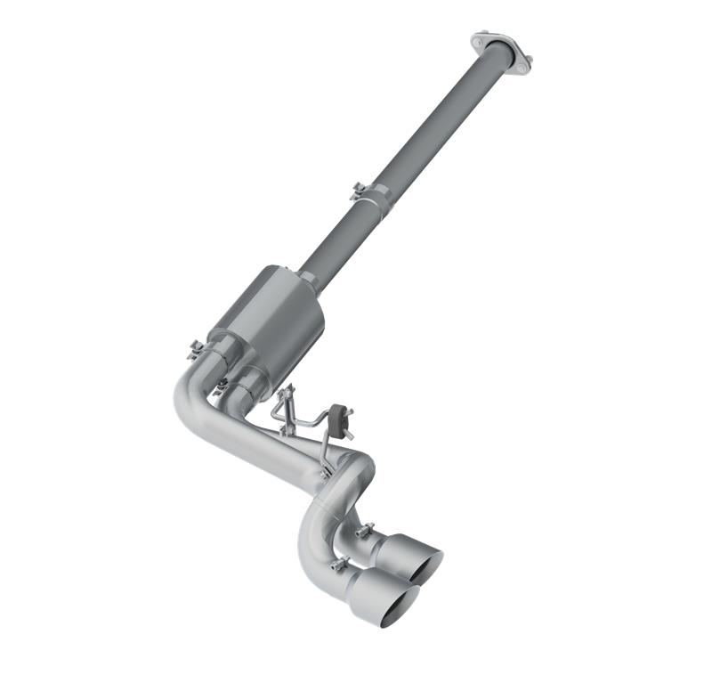 MBRP 09-14 Ford F150 Pre-Axle 4.5in OD Tips Dual Outlet 3in AL Cat Back - Image 3
