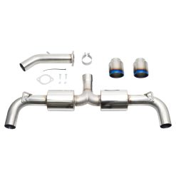 Alternative view of Injen 19-22 Hyundai Veloster N L4 2.0L Turbo Performance SS Axle Back Exhaust System - Burnt Ti Tips