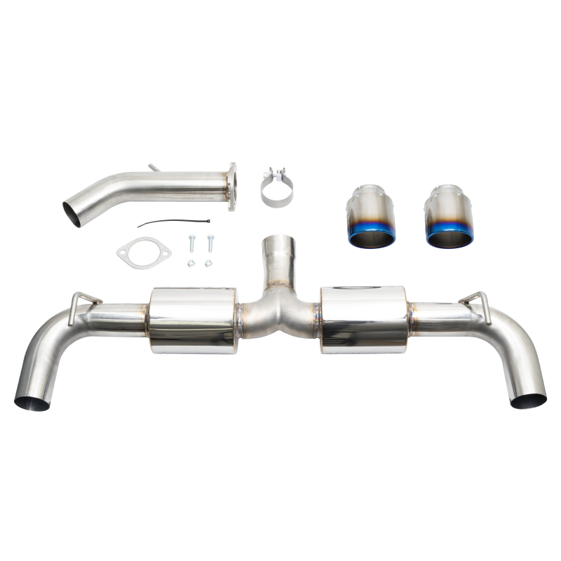 Injen 19-22 Hyundai Veloster N L4 2.0L Turbo Performance SS Axle Back Exhaust System - Burnt Ti Tips - Image 2