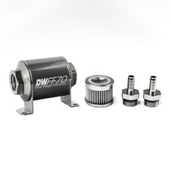 Alternative view of DeatschWerks Stainless Steel 3/8in 10 Micron Universal Inline Fuel Filter Housing Kit (70mm)