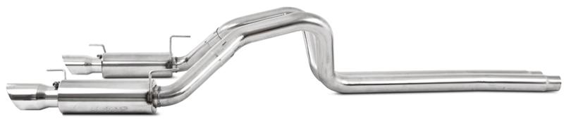 MBRP 05-09 Ford Shelby GT500 / GT Dual Split Rear Race Version, T409 4in Tips Exhaust System - Image 3