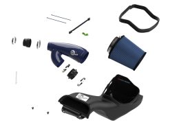 aFe 17-24 Ford F-150 Track Series Blue Kevlar Carbon Fiber C/A Intake System w/Black Pro 5R Filter - Image 3