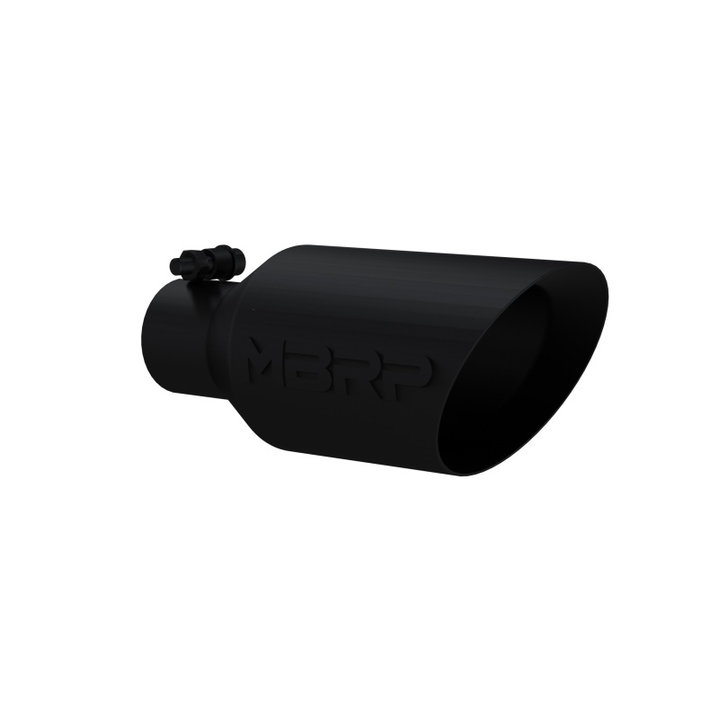 MBRP Universal Dual Wall Angle Rolled End Tip 4-1/2in OD / 2-1/2in Inlet / 11in Length - Black - Image 2