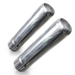 Alternative view of Stainless Works Pencil Cut Exhaust Tips 3in Body 3in ID Inlet