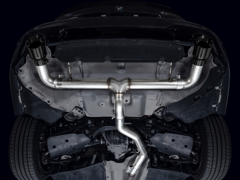 AWE 19-23 BMW 330i / 21-23 BMW 430i Base G2X Track Edition Axle Back Exhaust - Diamond Black - Image 9