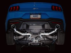 AWE 2024 Ford Mustang GT Fastback S650 RWD Track Edition Catback Exhaust w/ Dual Chrome Silver Tips - Image 6