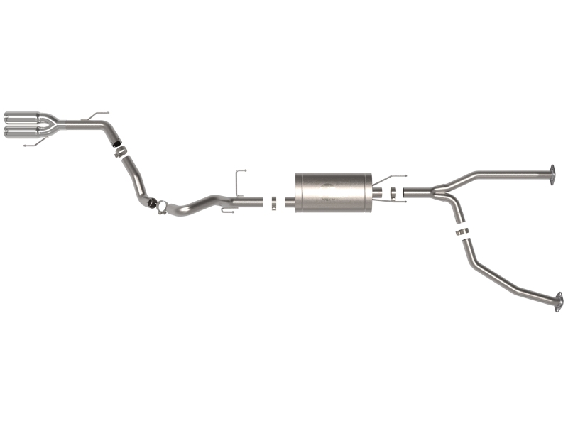 aFe 23-24 Toyota Sequoia V6 3.4L Vulcan Series 2-1/2in to 3in 304 SS Cat-Back Exhaust w/Polished Tip - Image 2