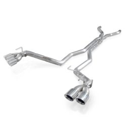 Alternative view of Stainless Works 2012-15 Camaro ZL1 6.2L 3in Catback Dual Chambered Exhaust X-Pipe Quad Tips