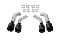 Corsa 2016-2024 Chevrolet Camaro SS / ZL1 Black Carbon Fiber 4.5in Twin Tip Kit