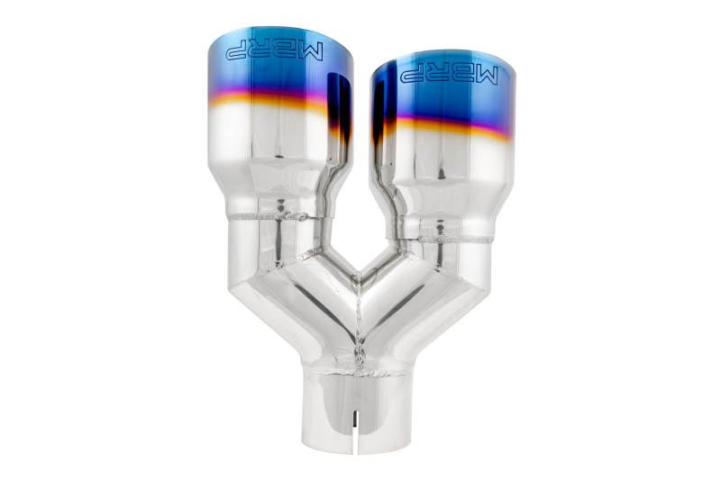 MBRP Burnt End Tip 2.5 ID, Dual 3.5 OD Out, 9.5 length, Single wall 304 Stainless Steel - Image 3