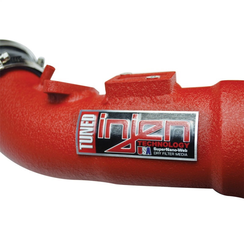 Injen 17-19 Honda Civic Type R 2.0T Wrinkle Red Short Ram Air Intake - Image 4