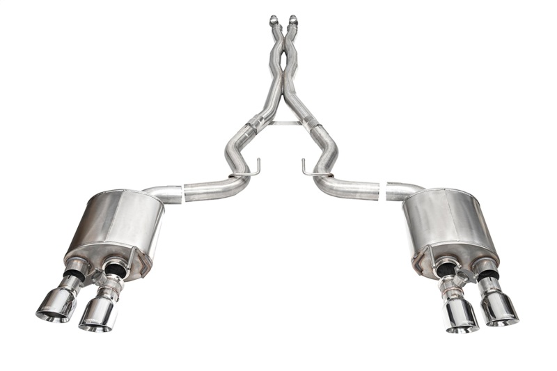 Corsa 2024 Ford Mustang Dark Horse 5.0L 3.0in Dual Rear Exit Cat-Back w/Twin 4.5in Polish Slash Tips