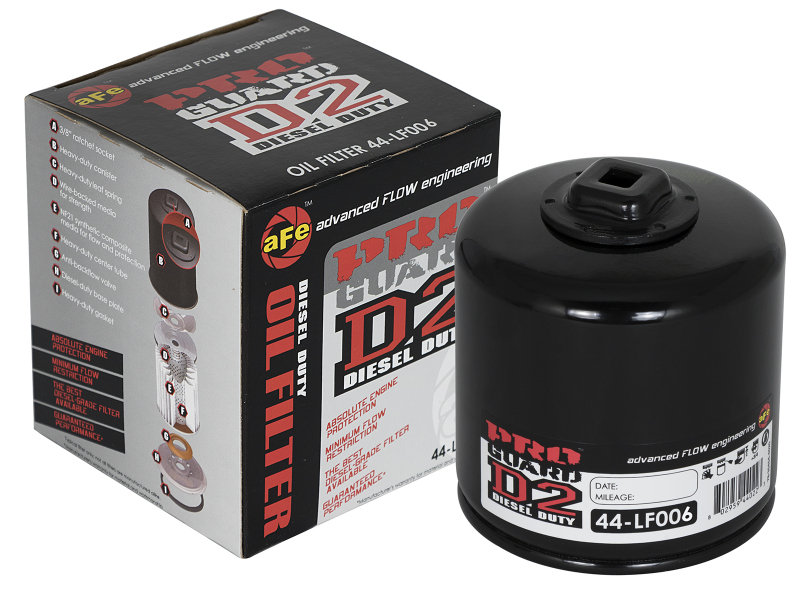 aFe Pro GUARD D2 Oil Filter 74-08 Dodge Gas Truck V6 3.9L/V8 4.7L/5.7L/5.2L/5.9L/V10 8.3L/8.0L (4pk) - Image 3
