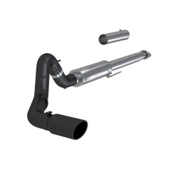Alternative view of MBRP 2015 Ford F-150 2.7L / 3.5L EcoBoost 4in Cat Back Single Side Black Exhaust System