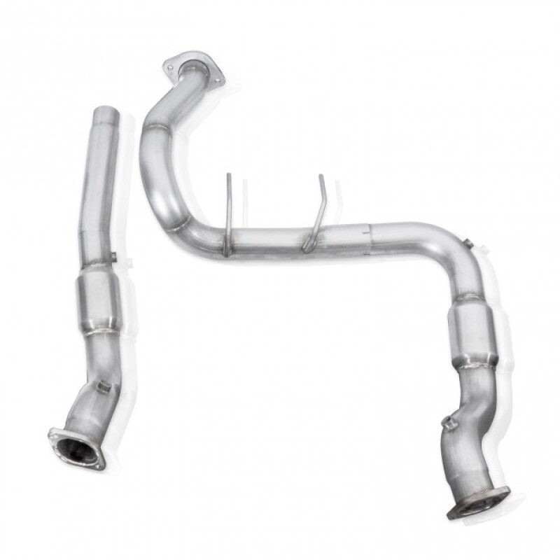 Stainless Works 2017 F-150 Raptor 3.5L 3in Downpipe High-Flow Cats Factory Connection - Image 4