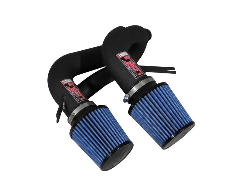 Injen 08-09 535i E60 3.0L L6 Twin intake & AMSOIL Filters Wrinkle Black Short Ram Intake - Image 2