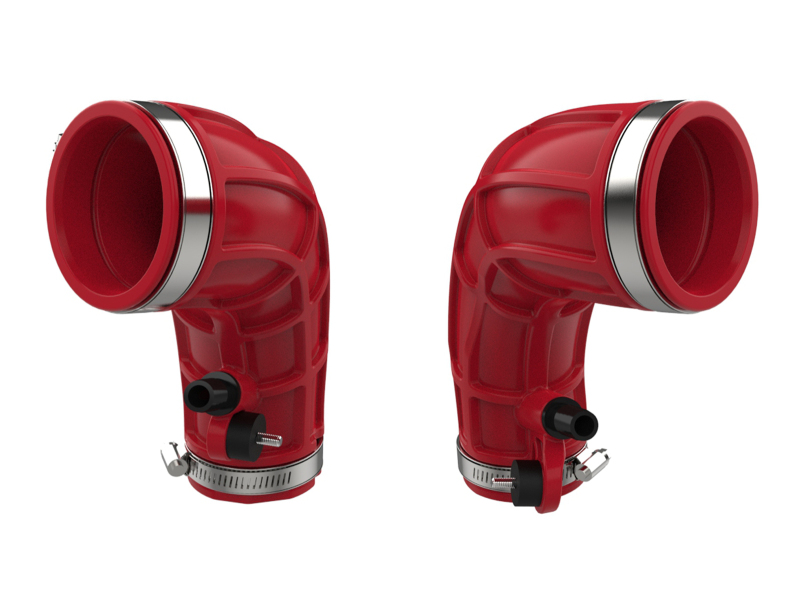 aFe Power 22-24 Toyota Land Cruiser (J300) / 22-24 Toyota Tundra V6-3.4L (tt) Red Turbo Inlet Pipes - Image 4