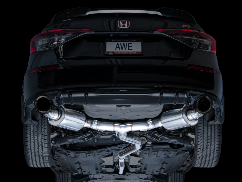 AWE Tuning 22+ Honda Civic Si/Acura Integra Touring Edition Catback Exhaust - Dual Diamond Black Tip - Image 18