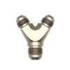 DeatschWerks 8AN Male Flare + 8AN Male Flare to 10AN Male Flare Y Block Fitting