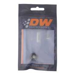 Alternative view of DeatschWerks 6AN ORB Male Plug Fitting with 1/8in NPT Gauge Port - Anodized Matte Black
