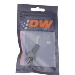 Alternative view of DeatschWerks 6AN ORB Male to 3/8in Male Triple Barb Fitting (Incl O-Ring) - Anodized Matte Black
